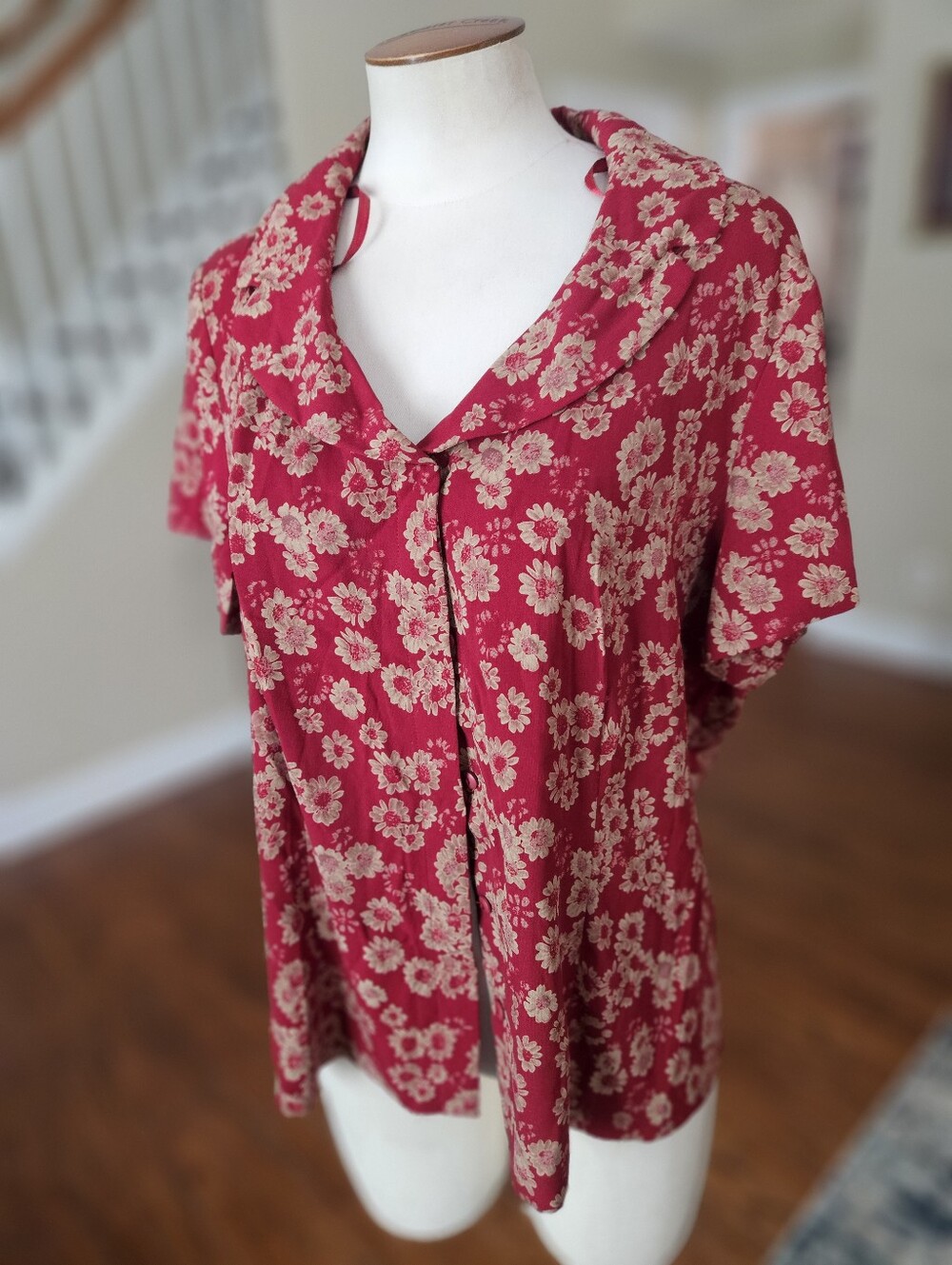 Vtg Norton McNaughton Floral Top XL